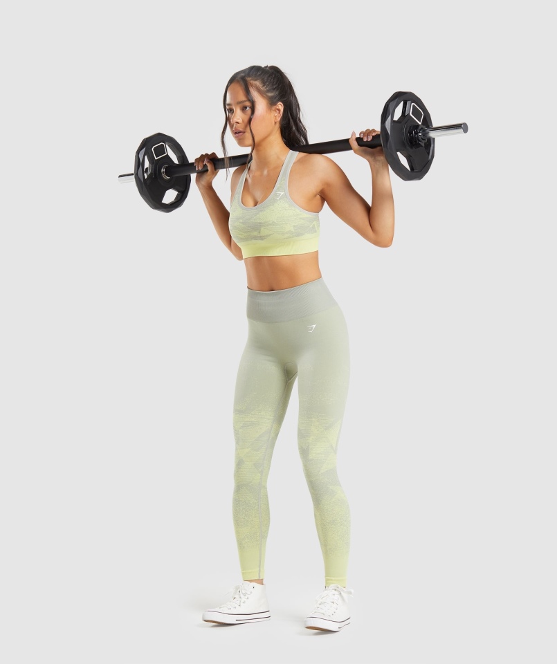 Gymshark Dostosuj Ombre Bezszwowe Legginsy Trójkąt-taupe Grey