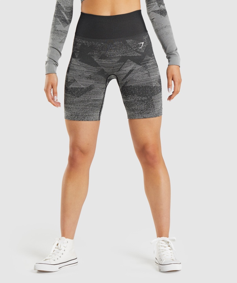 Gymshark Adapt Ombre Bezszwowe Szorty Trójkąt-czarne