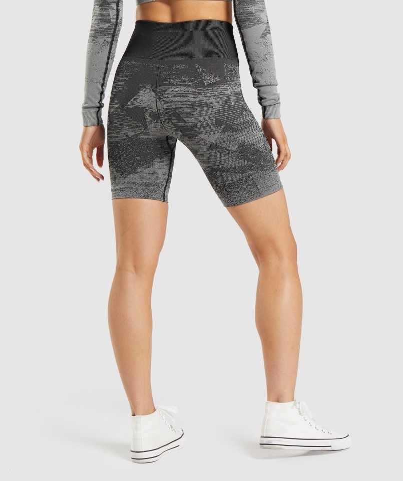 Gymshark Adapt Ombre Bezszwowe Szorty Trójkąt-czarne