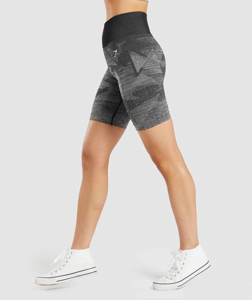Gymshark Adapt Ombre Bezszwowe Szorty Trójkąt-czarne