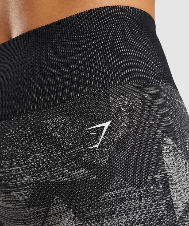 Gymshark Adapt Ombre Bezszwowe Szorty Trójkąt-czarne