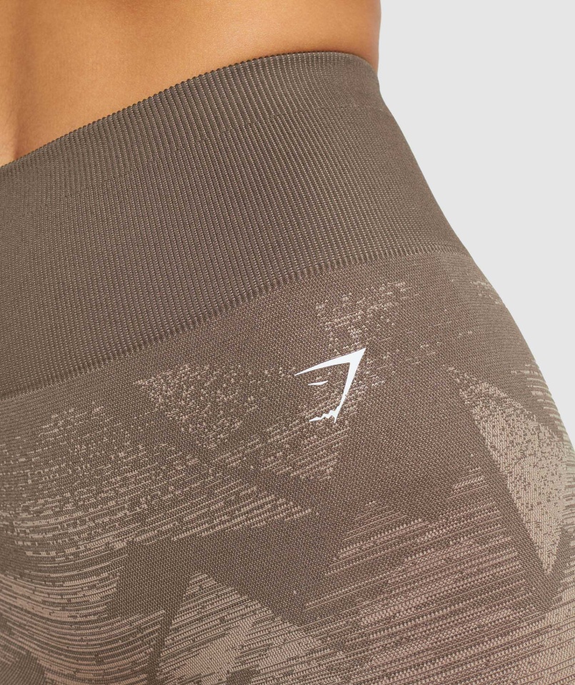 Gymshark Dostosuj Ombre Bezszwowe Szorty Trójkąt-penny Brown
