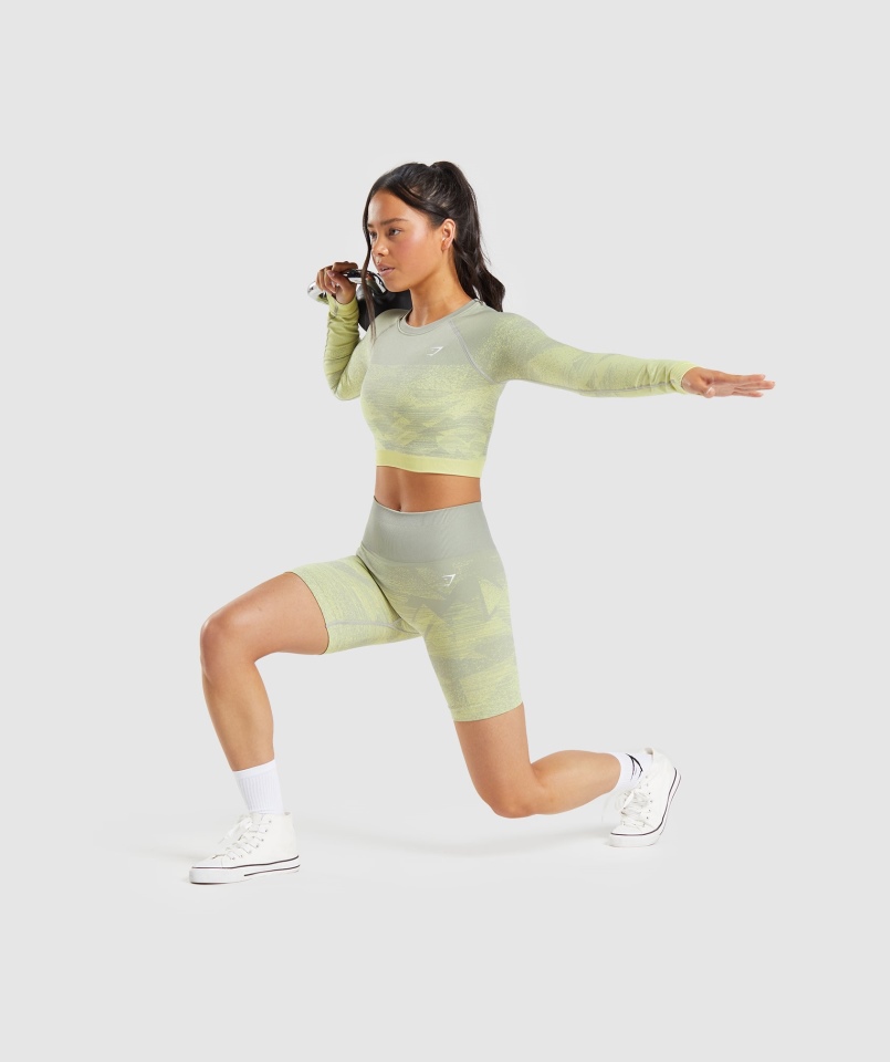 Gymshark Dostosuj Ombre Bezszwowe Szorty Trójkąt-taupe Szare