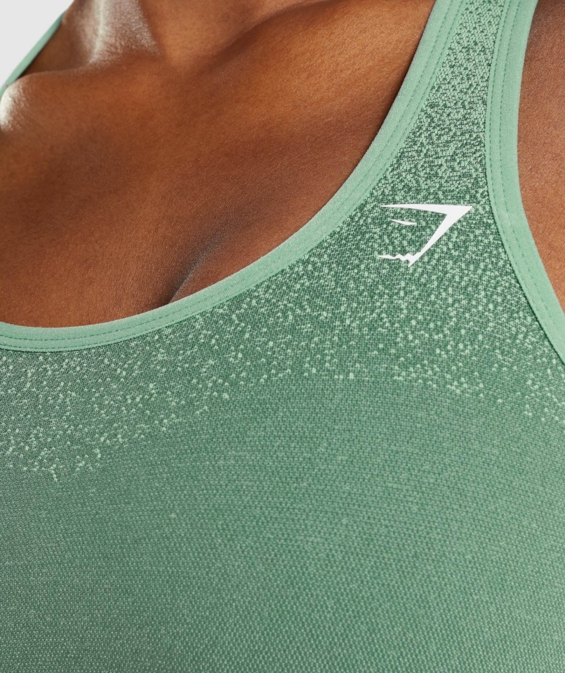 Gymshark Adapt Ombre Bezszwowy Biustonosz Sportowy Zielono-jasnozielony