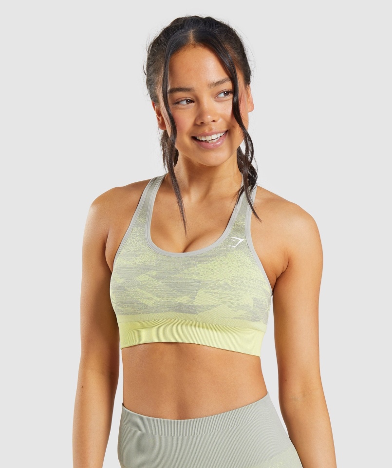 Gymshark Adapt Ombre Bezszwowy Biustonosz Sportowy Trójkąt-taupe Szary