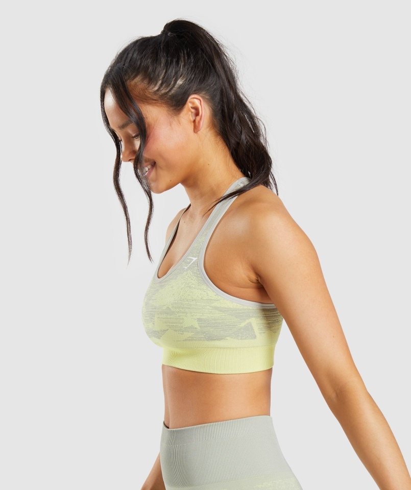 Gymshark Adapt Ombre Bezszwowy Biustonosz Sportowy Trójkąt-taupe Szary