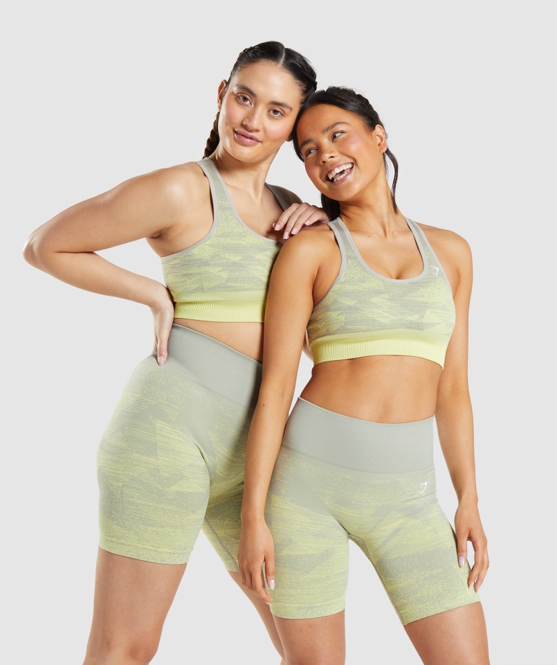 Gymshark Adapt Ombre Bezszwowy Biustonosz Sportowy Trójkąt-taupe Szary