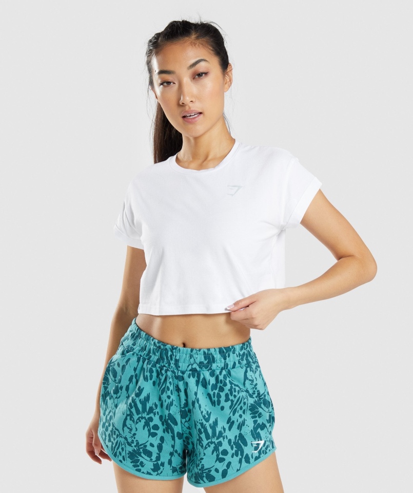Gymshark Zwierzęca Koszulka Z Grafiką W Kolorze Białym