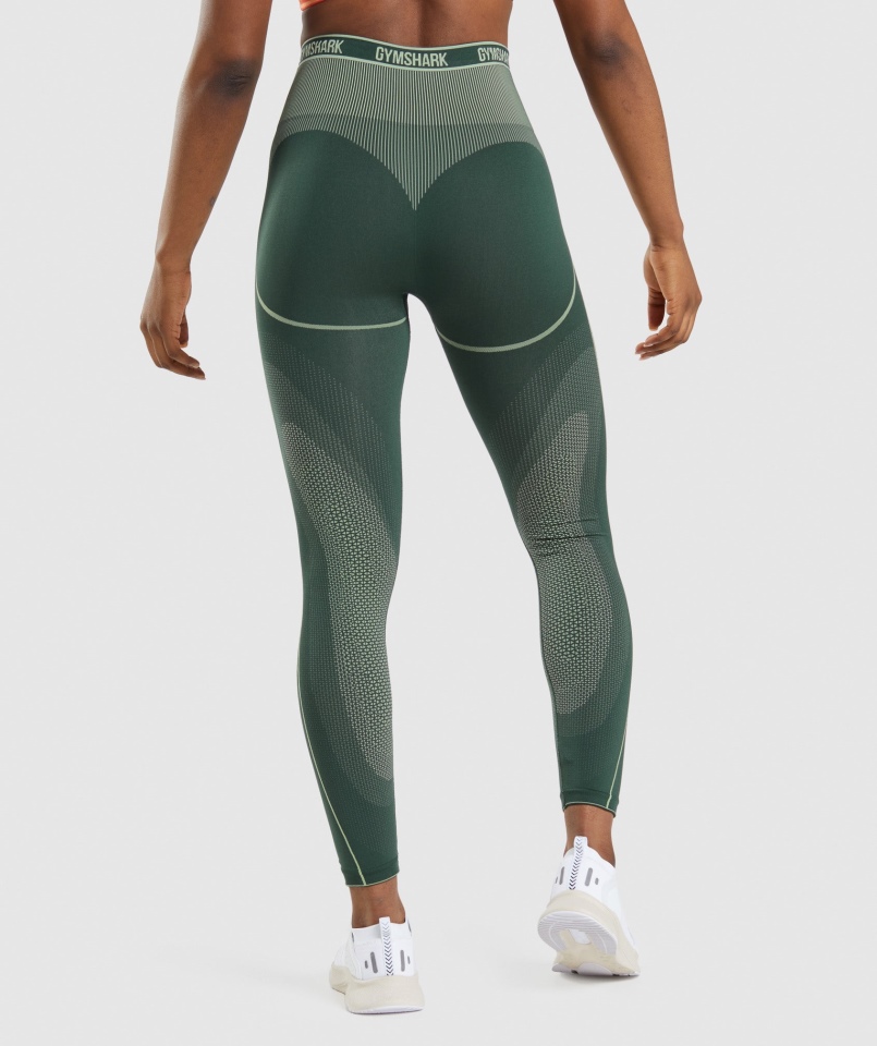 Gymshark Apex Bezszwowe Legginsy Z Wysokim Stanem Obsydian Zielono-ogórkowy Zielony