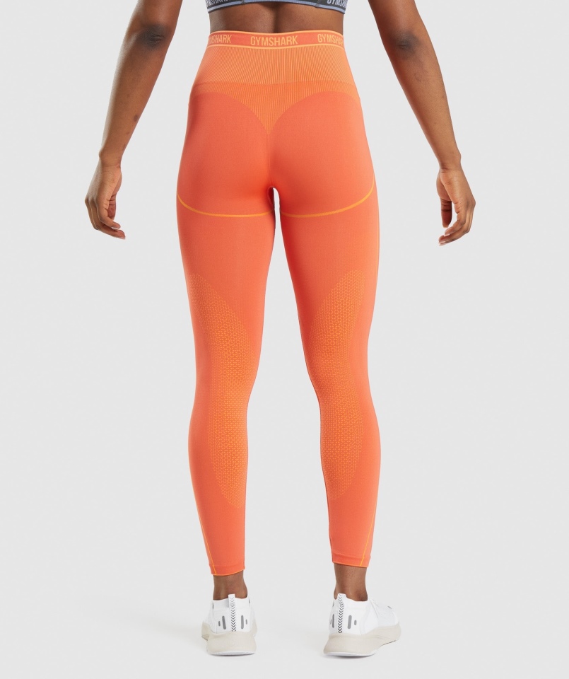 Gymshark Apex Bezszwowe Legginsy Z Wysokim Stanem Papaja Pomarańczowo-morelowa Pomarańcza