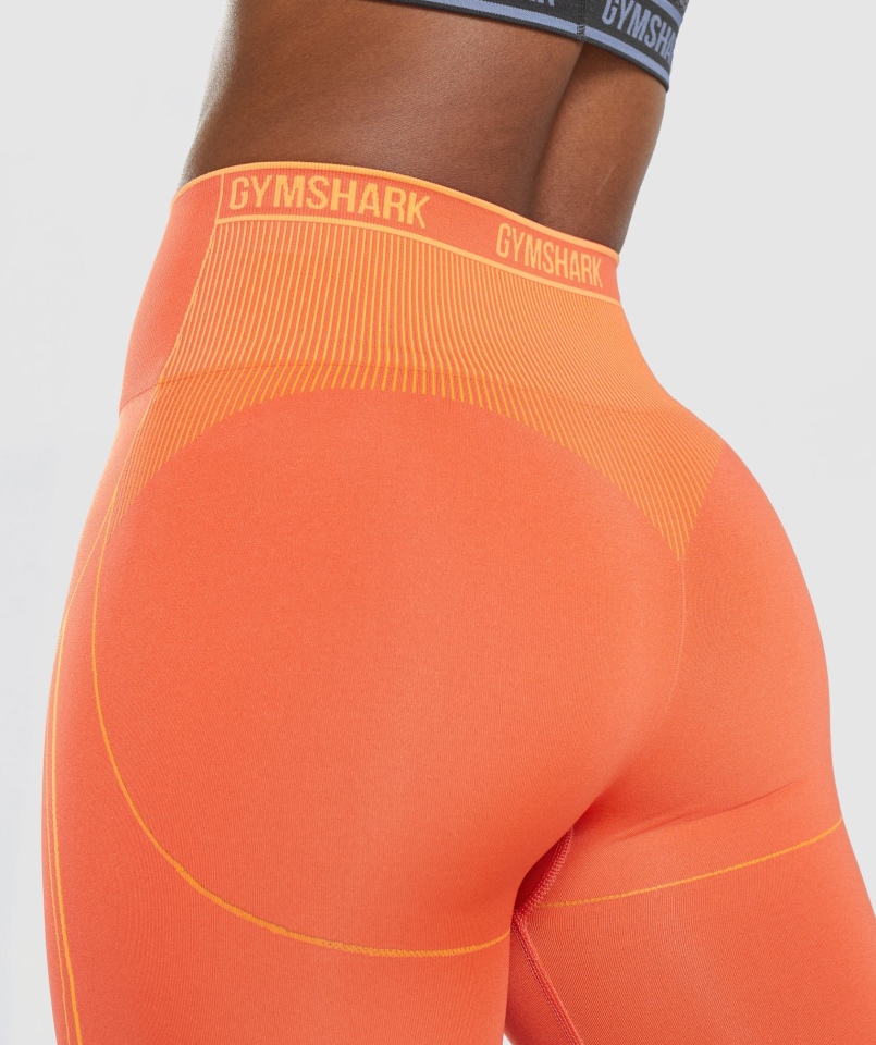 Gymshark Apex Bezszwowy Wysoki Wzrost Krótki Papaja Pomarańczowo-morelowy Pomarańczowy