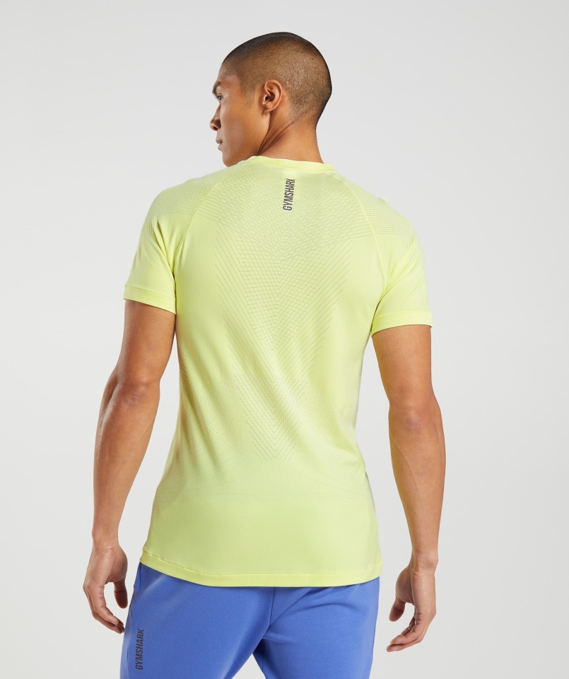 Gymshark Apex Bezszwowa Koszulka Firefly Zielono-biała