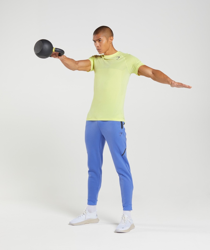 Gymshark Apex Bezszwowa Koszulka Firefly Zielono-biała