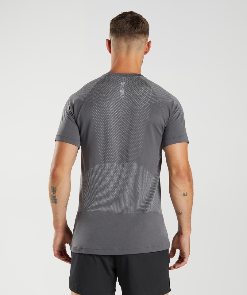 Gymshark Apex Bezszwowa Koszulka Sylwetka Szaro-smokey Szara
