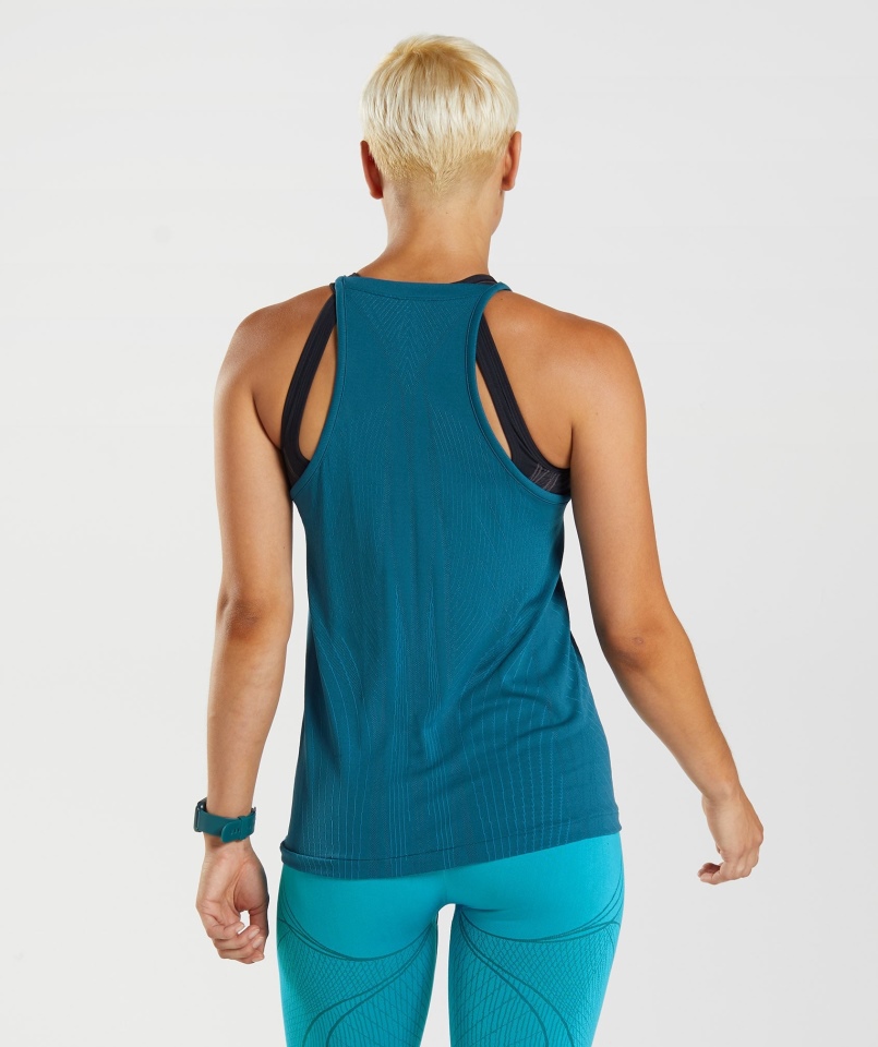 Gymshark Apex Seamless Tank Atlantic Blue-shark Blue