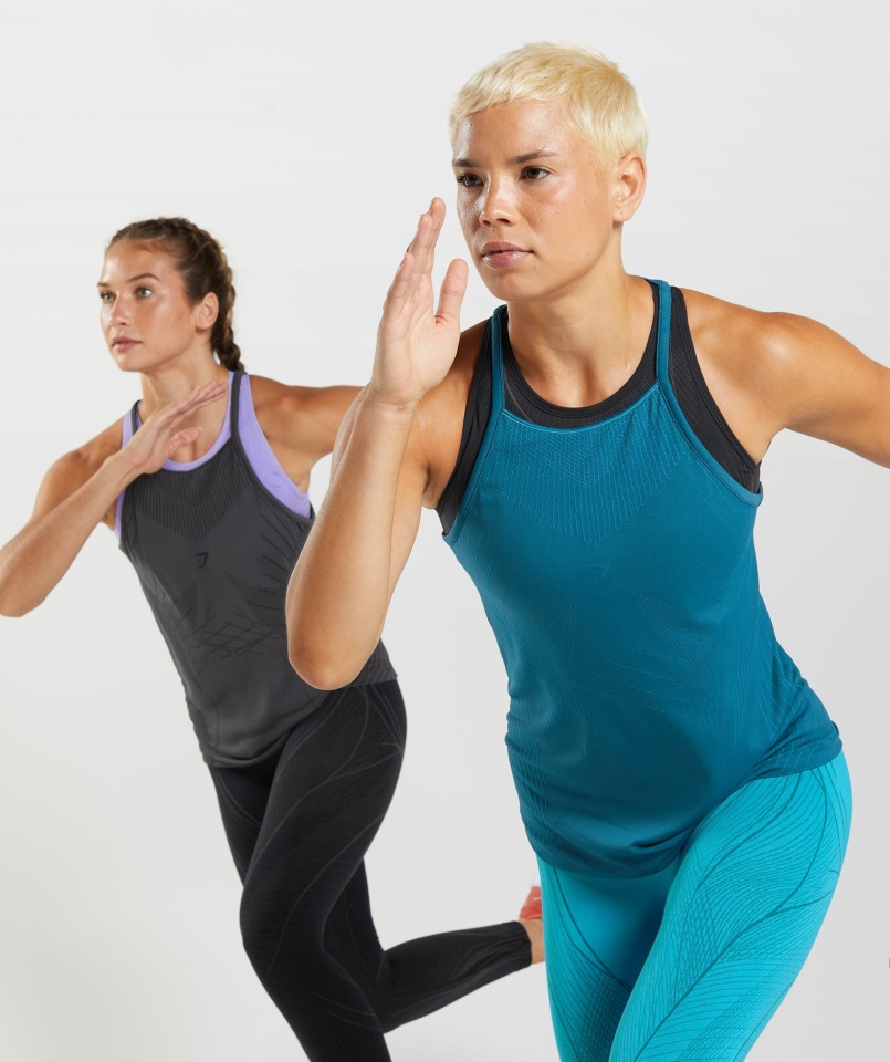 Gymshark Apex Seamless Tank Atlantic Blue-shark Blue