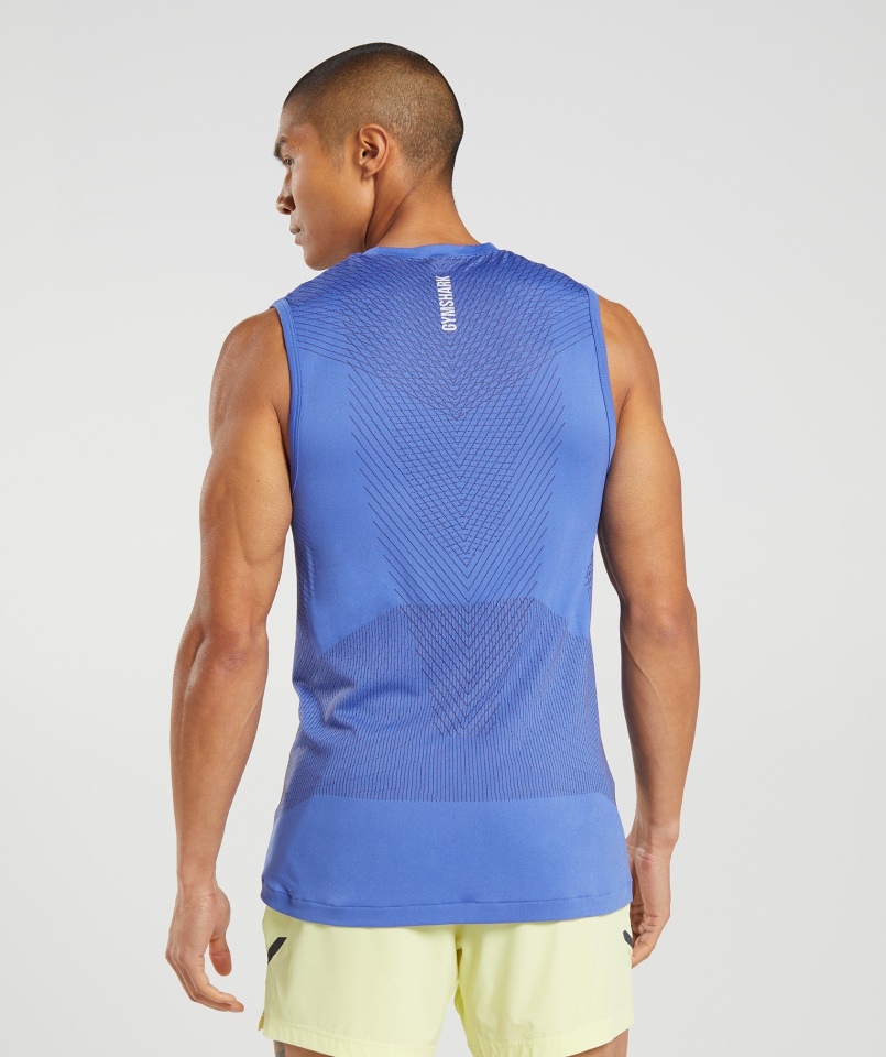 Gymshark Apex Seamless Tank Court Niebiesko-onyksowo-szary