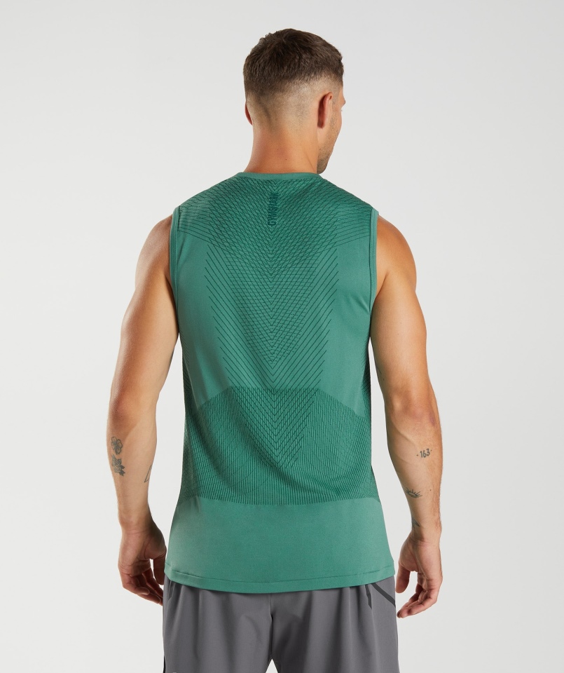 Gymshark Apex Bezszwowy Zbiornik Hoya Zielono-leśna Zieleń