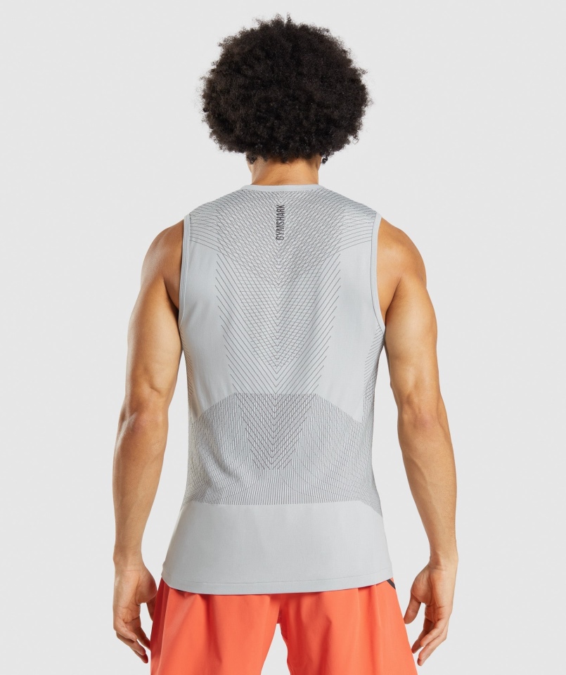 Gymshark Apex Bezszwowy Zbiornik Jasnoszary-onyksowy Szary