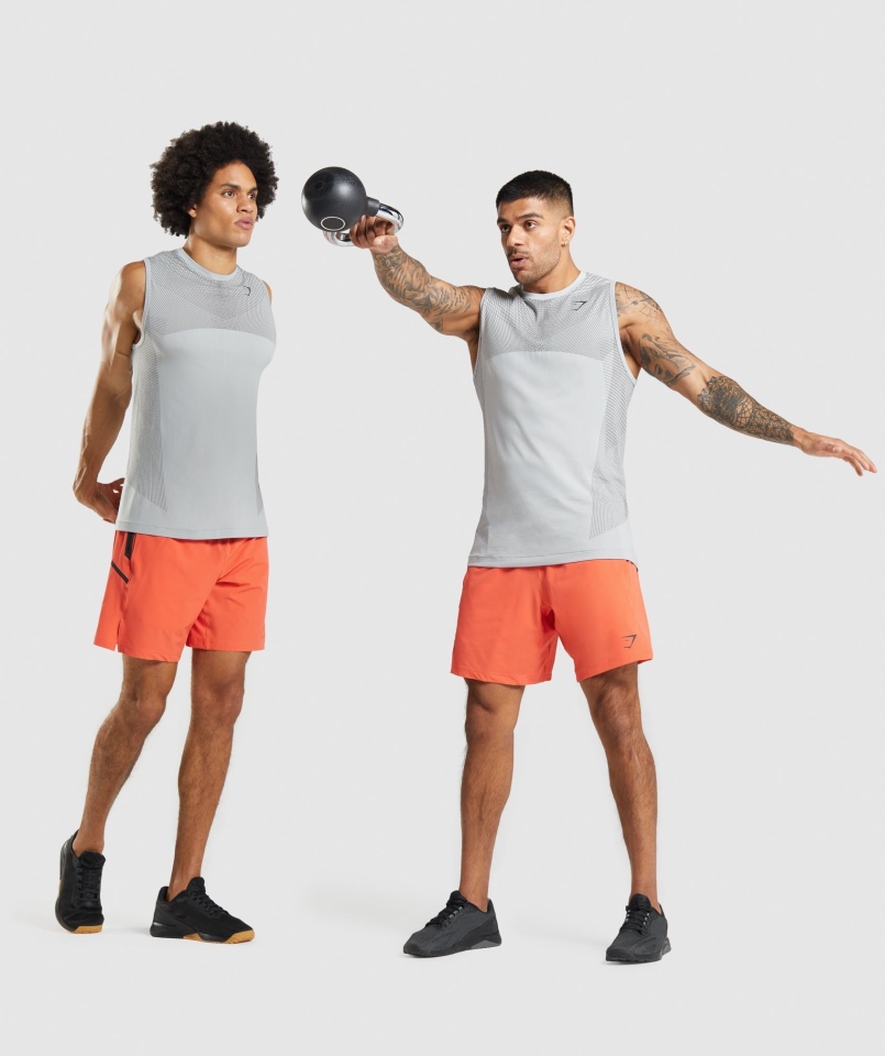 Gymshark Apex Bezszwowy Zbiornik Jasnoszary-onyksowy Szary