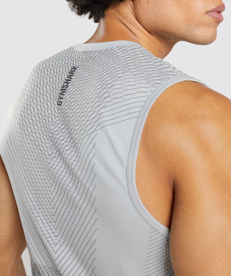 Gymshark Apex Bezszwowy Zbiornik Jasnoszary-onyksowy Szary