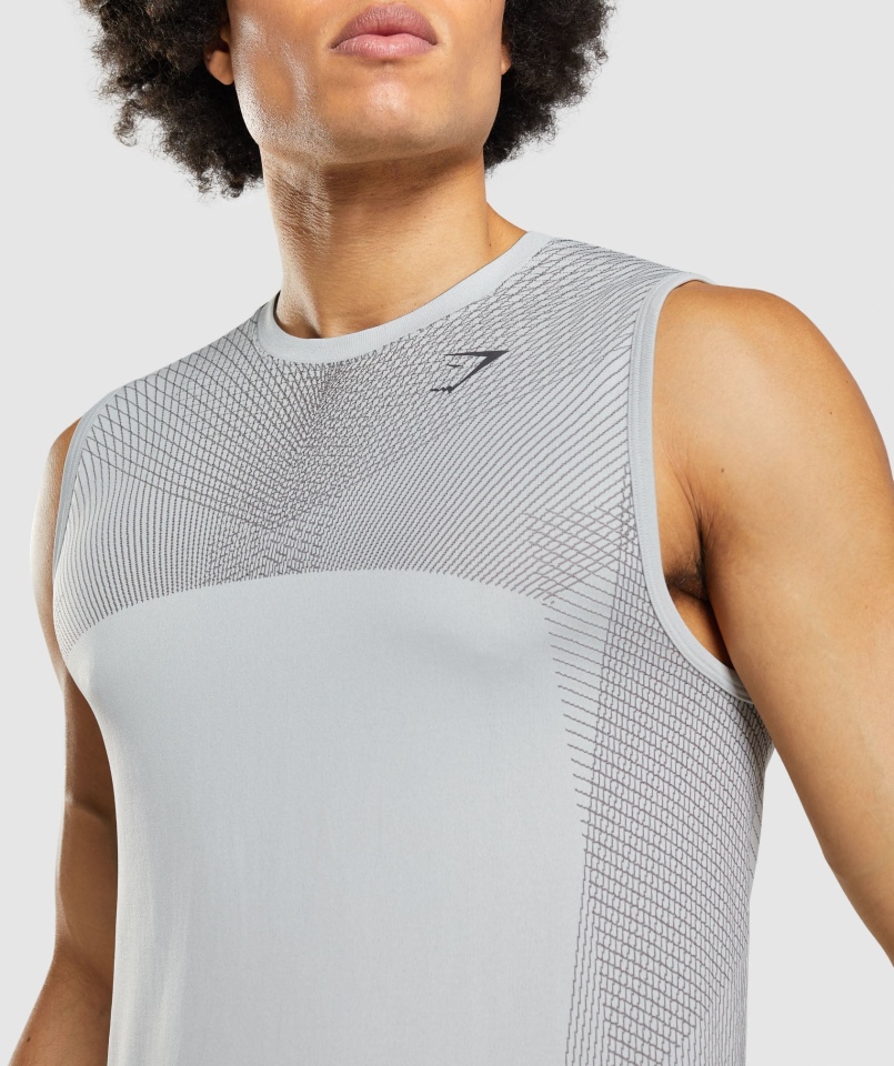 Gymshark Apex Bezszwowy Zbiornik Jasnoszary-onyksowy Szary