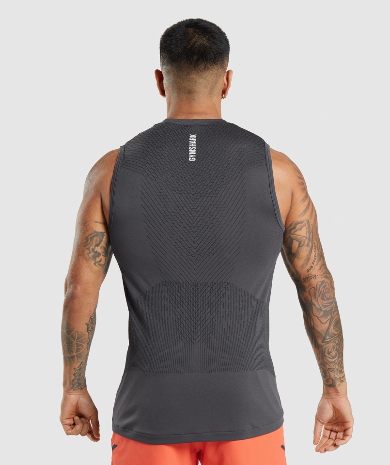Gymshark Apex Seamless Tank Onyks Szaro-czarny