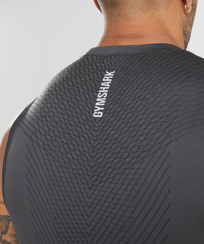 Gymshark Apex Seamless Tank Onyks Szaro-czarny