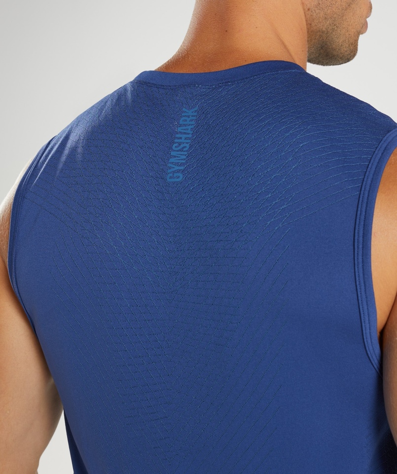 Gymshark Apex Bezszwowy Zbiornik Gwiezdny Niebieski-jezioro Niebieski