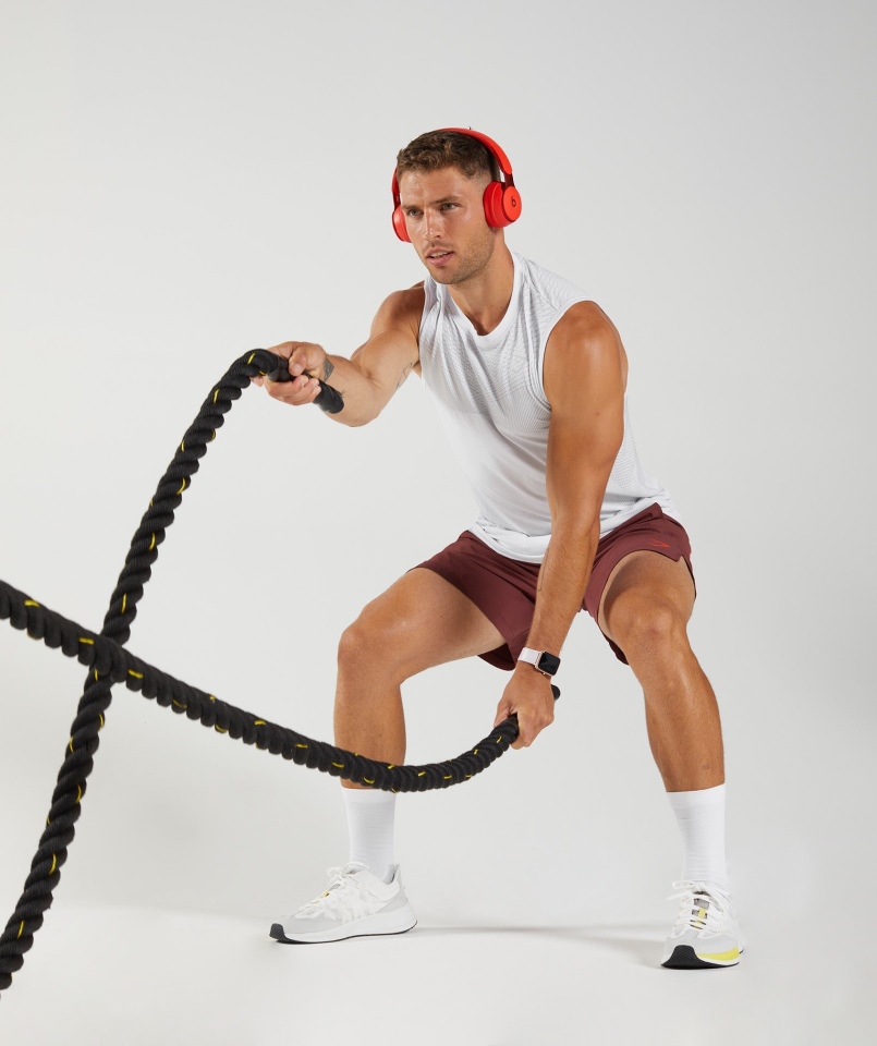 Gymshark Apex Bezszwowy Zbiornik Biało-jasnoszary