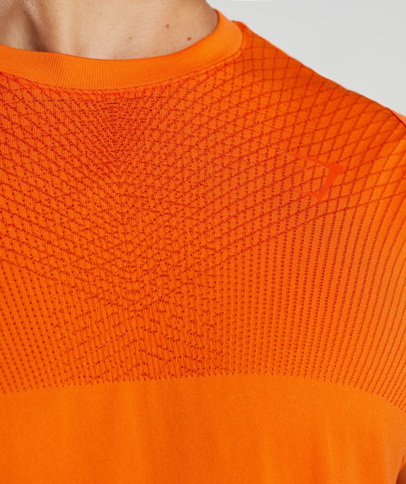 Gymshark Apex Seamless Tank Pikantny Pomarańczowo-pieprzowy Czerwony
