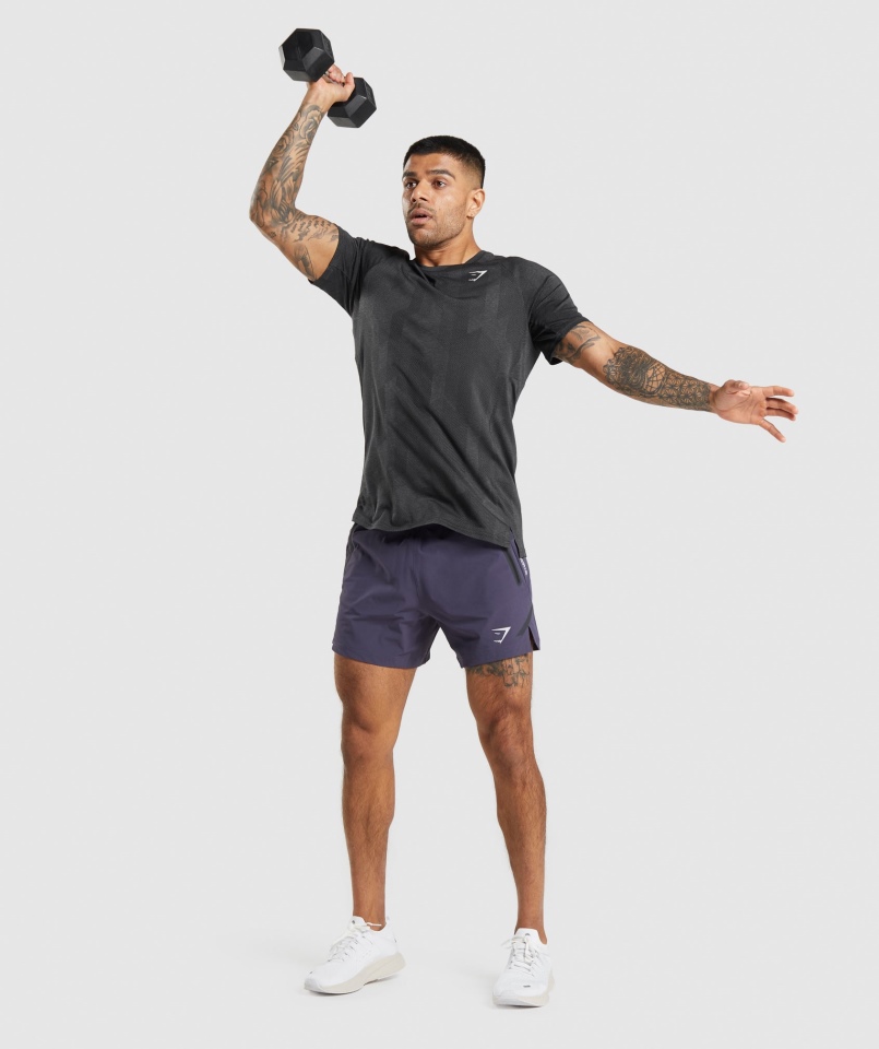 Koszulka Gymshark Apex Czarno-onyksowo-szara