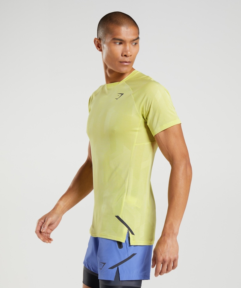 Gymshark Apex Koszulka Firefly Zielono-biała