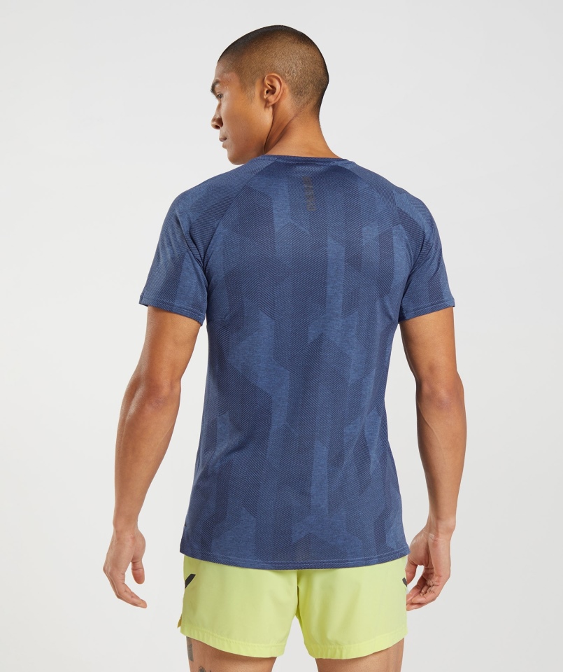 Gymshark Apex T-shirt Onyks Szary-dworski Niebieski