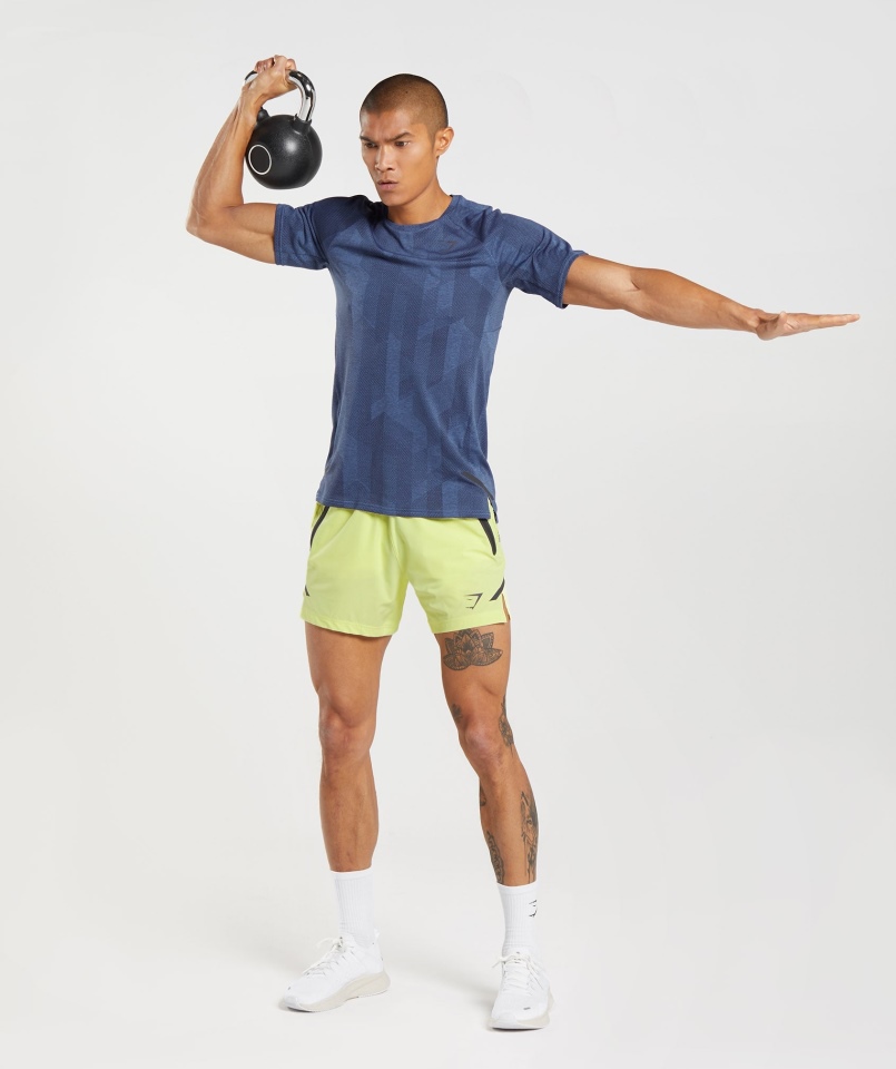 Gymshark Apex T-shirt Onyks Szary-dworski Niebieski