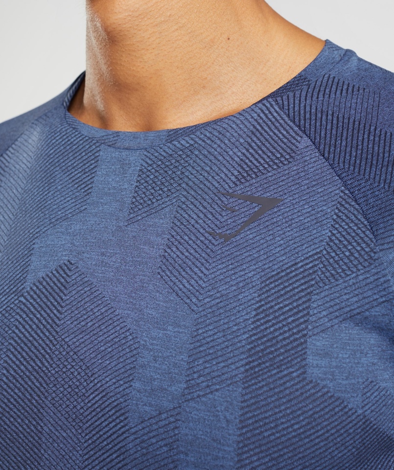 Gymshark Apex T-shirt Onyks Szary-dworski Niebieski