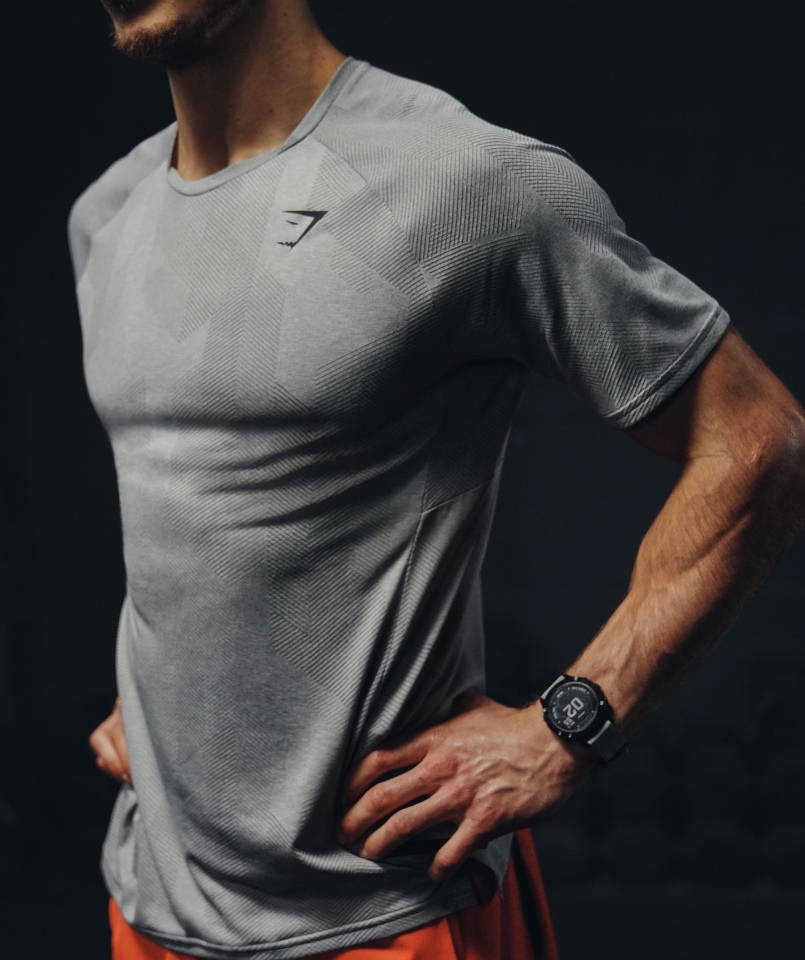 Koszulka Gymshark Apex Smokey Szaro-jasnoszary