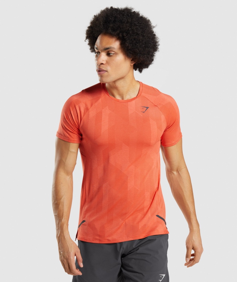 Koszulka Gymshark Apex Pikantna Pomarańczowo-papaja Pomarańczowa