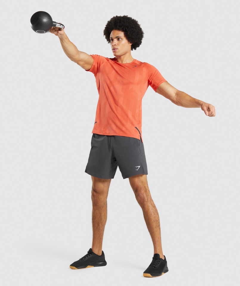 Koszulka Gymshark Apex Pikantna Pomarańczowo-papaja Pomarańczowa