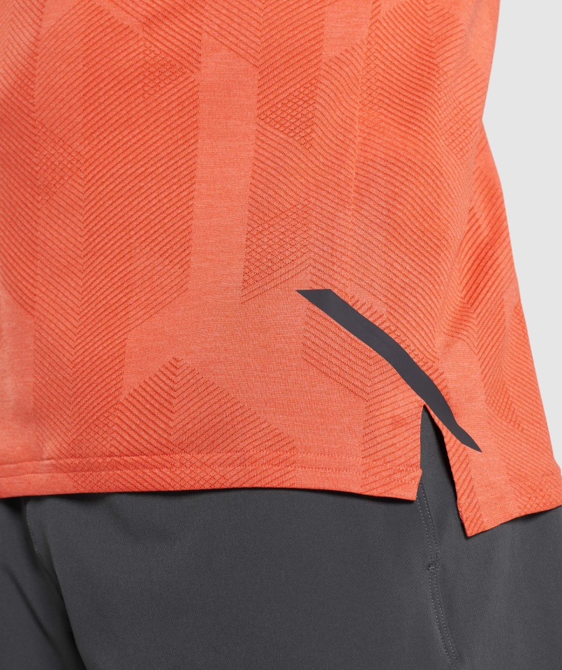Koszulka Gymshark Apex Pikantna Pomarańczowo-papaja Pomarańczowa
