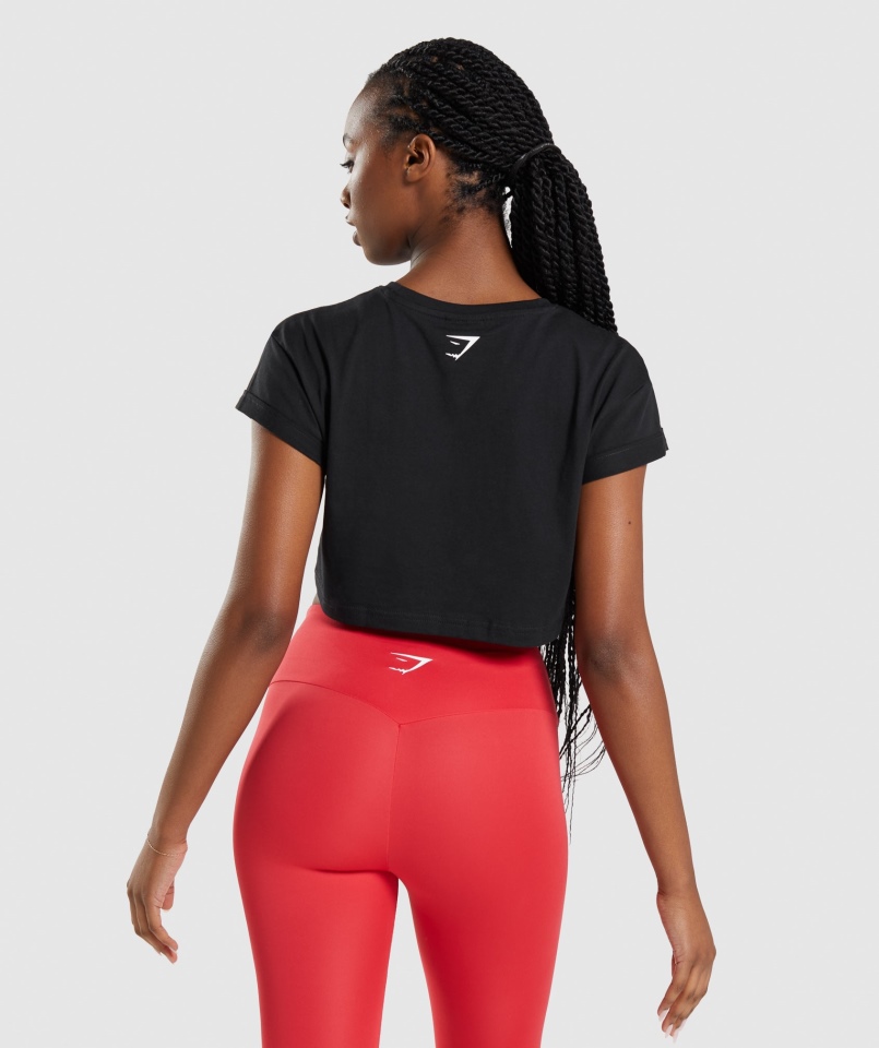 Gymshark Apollo Crop Top Czarny