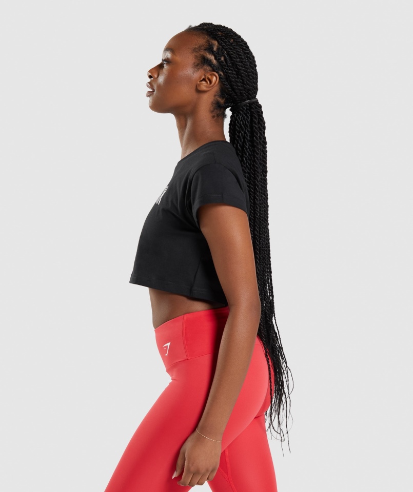 Gymshark Apollo Crop Top Czarny