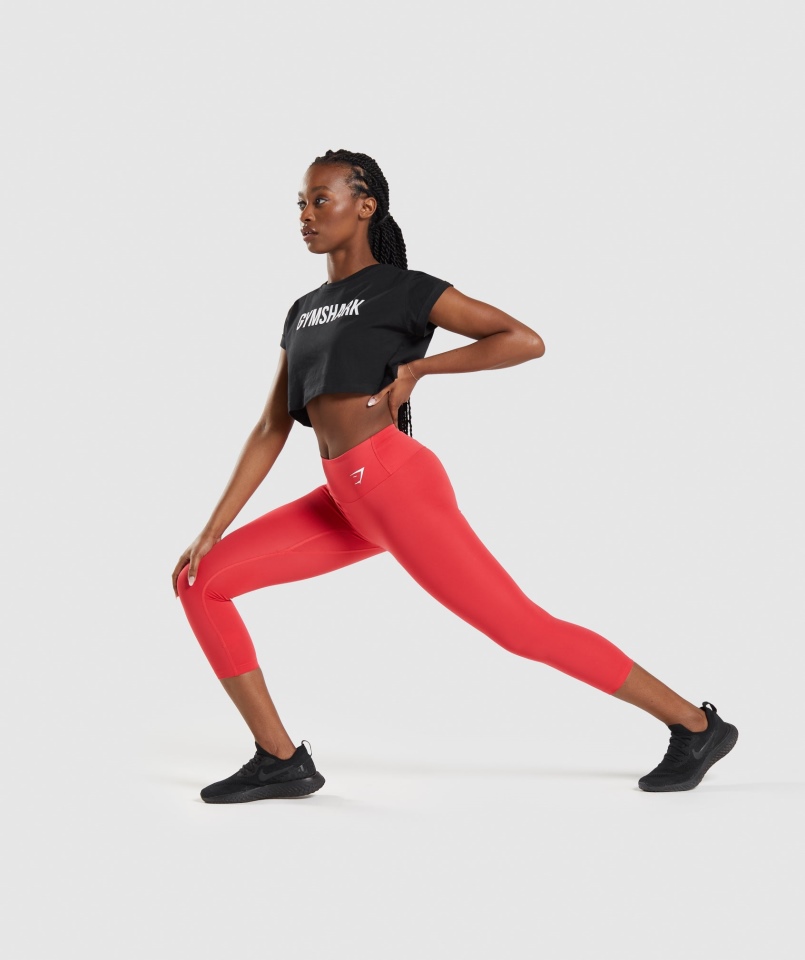 Gymshark Apollo Crop Top Czarny