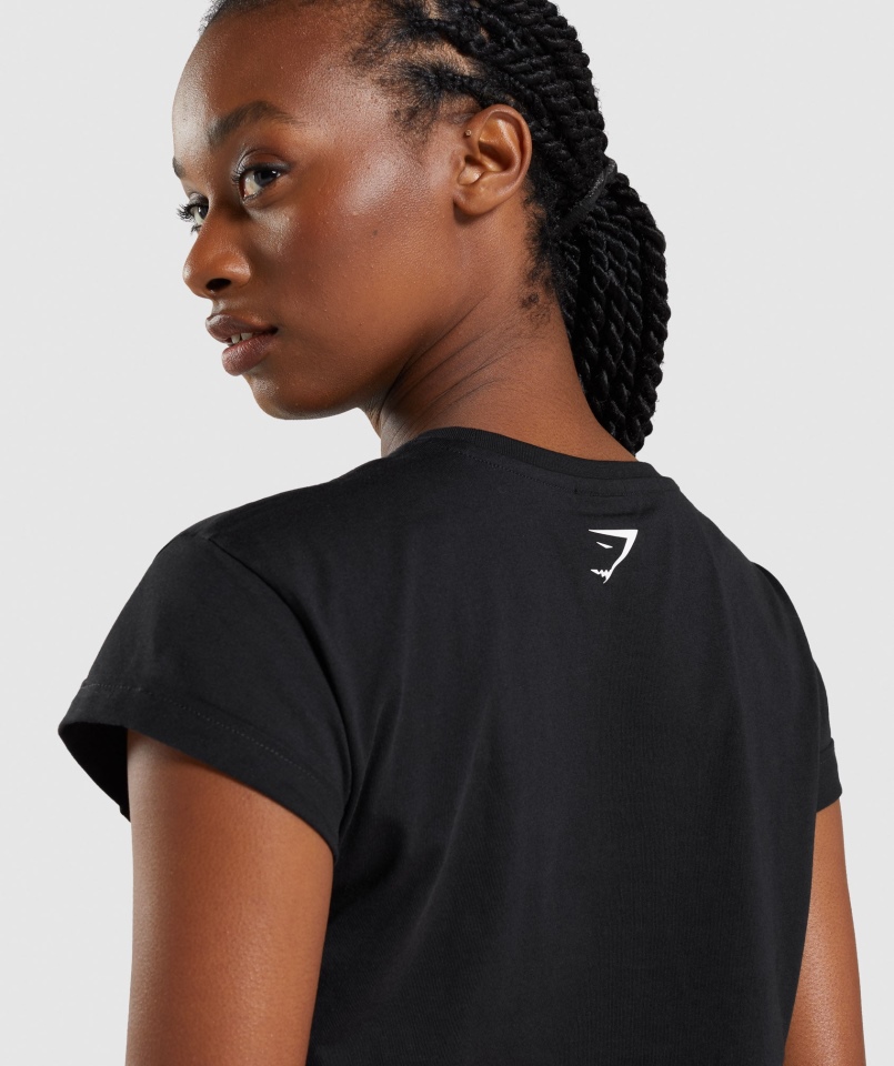 Gymshark Apollo Crop Top Czarny