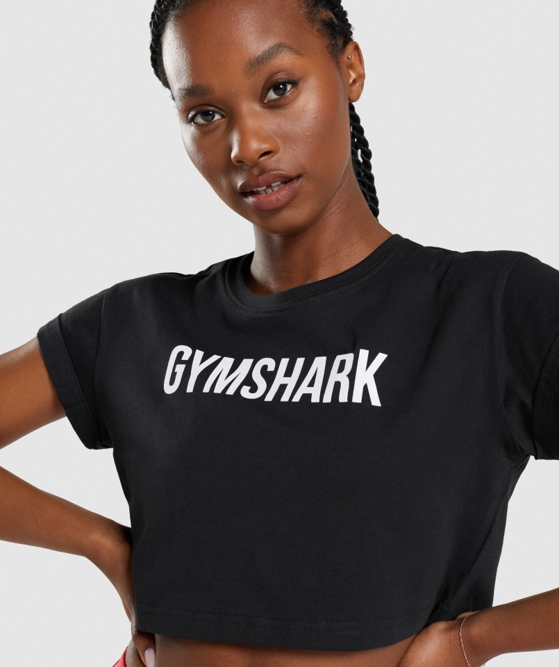 Gymshark Apollo Crop Top Czarny
