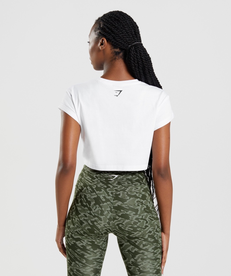 Gymshark Apollo Crop Top Biały