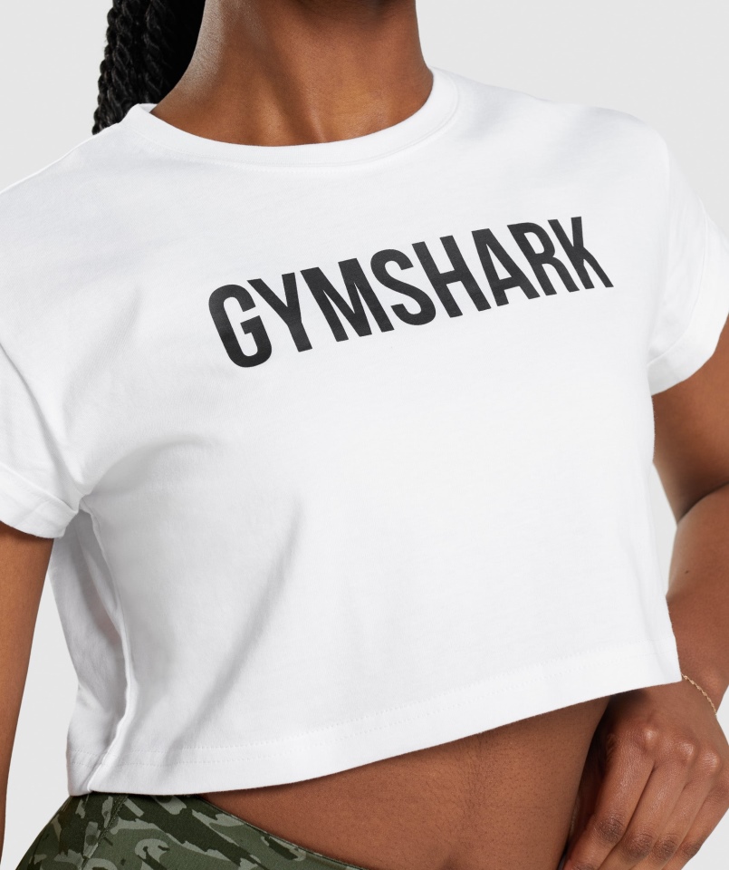 Gymshark Apollo Crop Top Biały