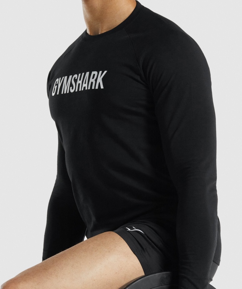 Gymshark Apollo Koszulka Z Długim Rękawem Czarna