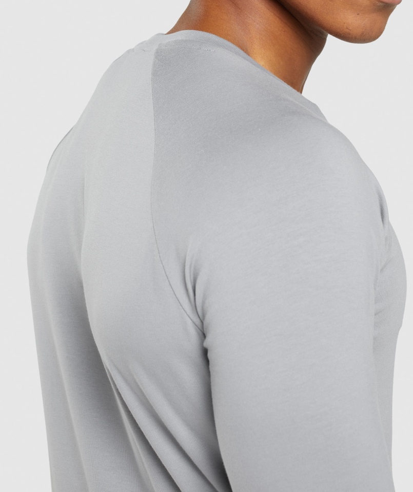 Gymshark Apollo Koszulka Z Długim Rękawem Męska Smokey Grey