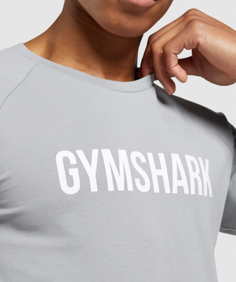 Gymshark Apollo Koszulka Z Długim Rękawem Męska Smokey Grey